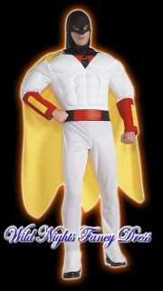 FANCY DRESS COSTUME ~ MENS MUSCLE SPACE GHOST MED/LG  