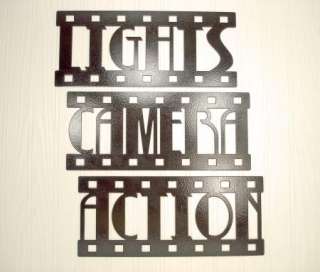   Wall Art Home Decor Lights Camera Action Movie Theater Signs  