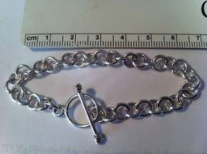 Rolo 7mm Link 11gr Sterling Silver Charm Bracelet  