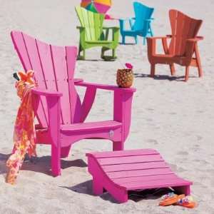  The Wave Collection Adirondack Chair   Poly   Persimmon 