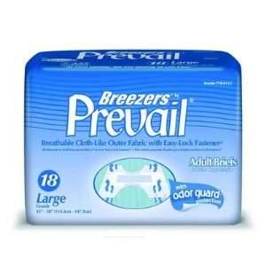   Breezers by Prevail Adult Briefs (Large) Quantity Casepack of 4 Baby
