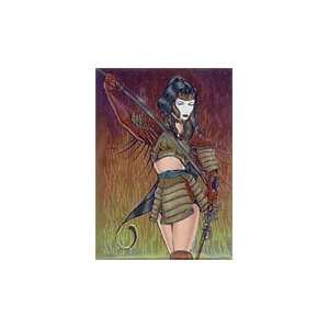 Shi   Visions of the Golden Empire PROMO CHROMIUM Girl with Sword #P 