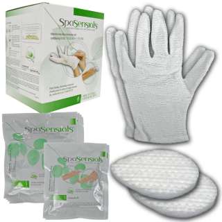 SpaSensials One Step Hand Treatment System   4 Pairs   2 Exfoliating 