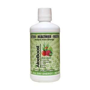 AloeBoost 8 pack Energy Drink Aloe Vera + Green Tea + Pomegranate 