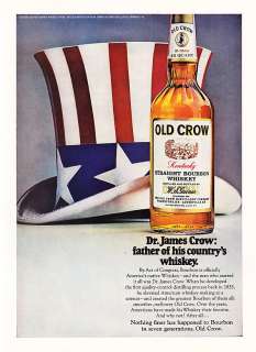69 Old Crow Bourbon Bottle & Uncle Sams Hat photo ad  