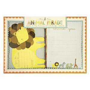  Animal Parade Party Invitations and Thank You Notes 