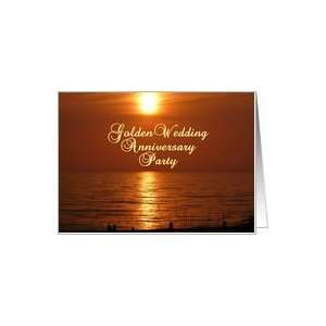  Golden Wedding Anniversary Party Invitation/Golden Sunset 