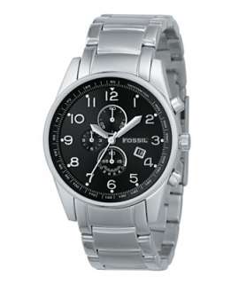 Fossil Watch, Mens Black Dial and Stainless Steel FS4249