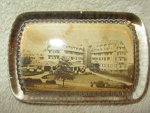 Vintage Edgewood Inn Greenwich Conn Glass Paperweight Advertising 