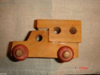 Antique vintage wooden car toy.  