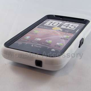 The HTC Thunderbolt 4G White Double Layered Hard Case Cover provides 