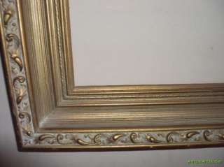 VINTAGE Gold WOOD picture Frame 26 3/4 x 21 3/4 ins.  