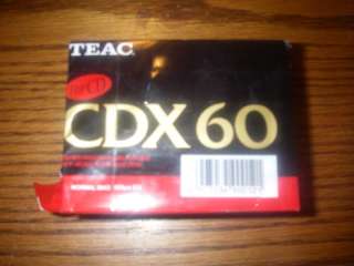 New Pack of 5 TEAC CDX 60 Blank Cassettes   