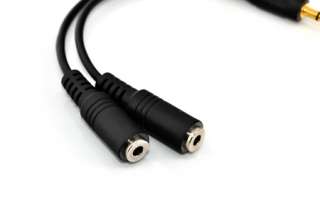 5mm Audio Adapter Wire Splitter Adapter Cable Black  