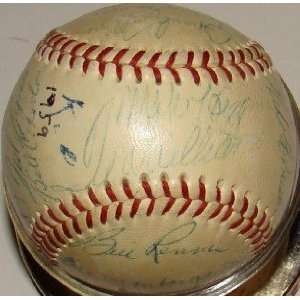  1959 RED SOX Team 28 SIGNED Harridge Baseball Sports 