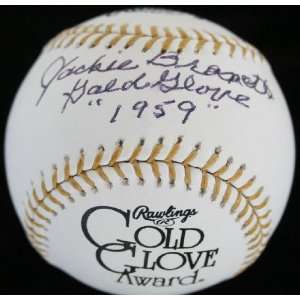   Jackie Brandt Autographed Gold Glove Baseball 1959