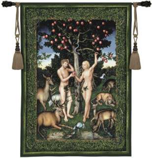 Adam & Eve Fine Art Wall Tapestry Mythological Painting  