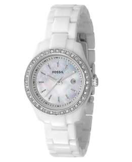 Fossil Watch, Womens White Plastic Bracelet ES2437
