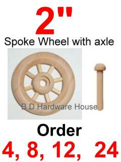 Wood Spoke Wheels with Axle  Toy Parts Wooden Wheel  