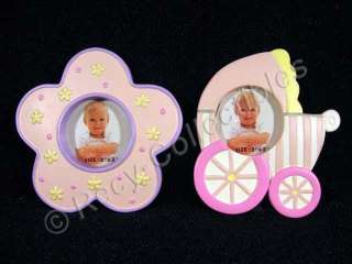 Nursery Picture Frames Baby Girl Flower Stroller Gift  