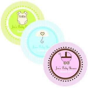 Round Baby Shower Labels   Baby Shower Gifts & Wedding Favors (Set of 