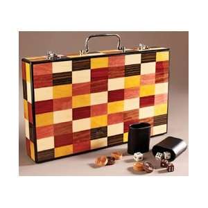  15 Mosaic Wood Backgammon Set