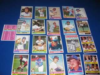 1976 Topps Chewing Gum Baseball Trading Cards  
