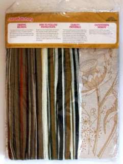   Vintage Sunset Stitchery Autumn Thistles Crewel Embroidery Kit  