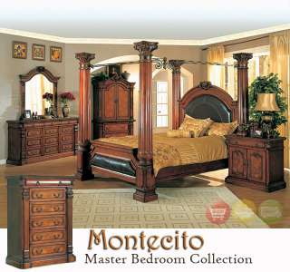 Monticello Canopy Bed 6 pc. King Bedroom Set Chest NEW  