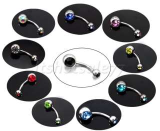 10x Different Navel Belly Button Rings Body Jewelry New  