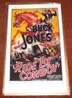 RIDE EM COWBOY Buck Jones Western Movie Poster Repro