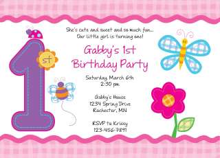 Hugs and Stitches First Birthday Invitations  