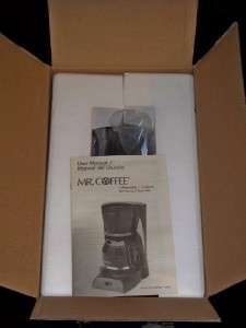 NEW MR.COFFEE MAKER 12 CUP SWITCH W/CONE FILTERS BLACK  