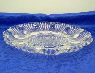   Hocking Fire King Glass Ribbed Deviled Egg Plate/Tray/Dish Hard Boiled