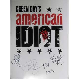 Bway American Idiot Green Day signed Souvenir Program  