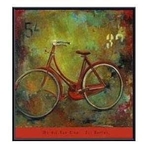   Red Bike   Artist Jill Barton  Poster Size 29 X 26