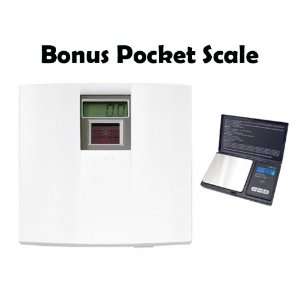  Tanita HS 301 330 lb Solar Digital Bathroom Scale, White 