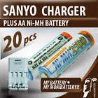 SANYO Quick charger + 20pcs HR 3U AA 2500mAh battery