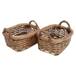 Organize It Rustic Willow Small Basket Set of 2.Opens in a new window