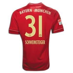  adidas Bayern Munich 11/12 SCHWEINSTEIGER Home Soccer Jersey 
