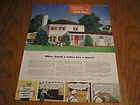 1950 National Gypsum Rock Wool Insulation Building Products Ad