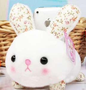 Adorable Plush White Rabbit Mobile Phone/Remote Control Stand/Holder 
