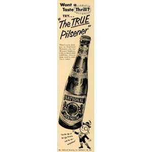  National Premium Ale Beer Brewery   Original Print Ad