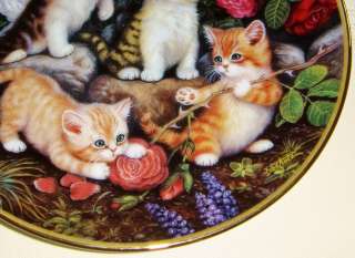   Timeless Tails Kittens MAY AT ROSE ARBOR Calendar Plate [Plus COA