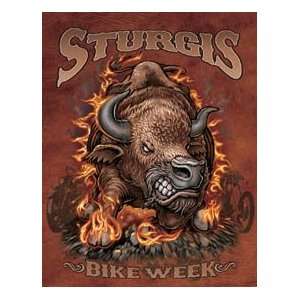 Sturgis Bike Week Bison Motorcycle Retro Vintage Tin Sign 