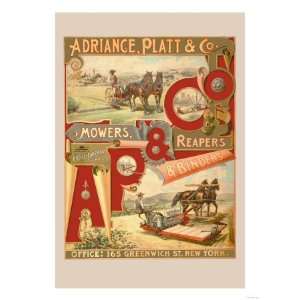   Mowers, Reapers and Binders Giclee Poster Print, 12x16
