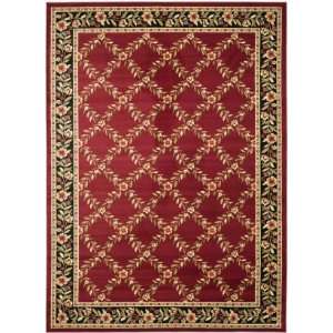   Lyndhurst Lnh557 Red / Black 8 X 11 Area Rug