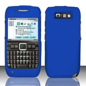 Nokia E71 (StraightTalk) Rubberized Case Cover Protector   Blue (free 