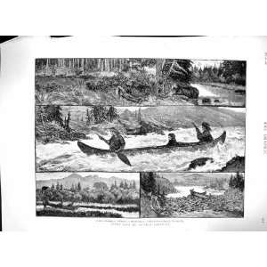  1880 River Boats British Columbia Beaver Shooting Hunt 