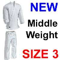 Karate Uniform SIZE 3 WHITE 8oz Century Martial Art Gi  